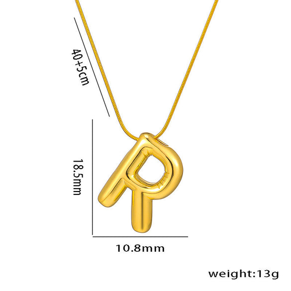 Moderate Luxury Letter Text Number Titanium Steel 18K Gold Plated Necklaces