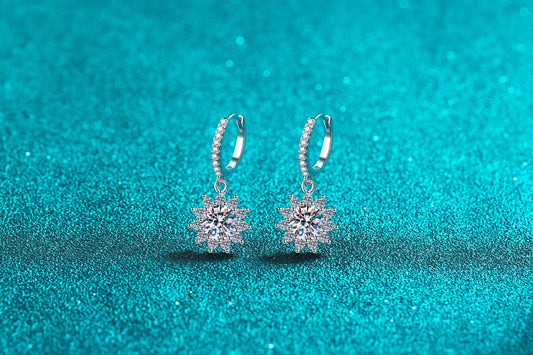 Sterling Silver Elegant Flower Gra Plating Drop Earrings