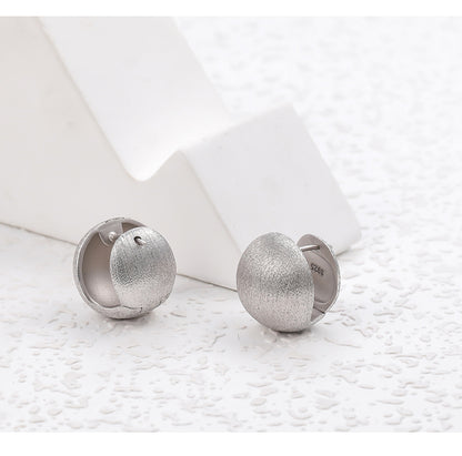 Fashion Solid Color Sterling Silver Plating Ear Studs 1 Pair