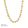 IG Style Chain Geometric Stainless Steel PVD Cloating Necklaces