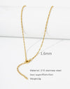 Natural Celestial Stainless Steel Electroplating Necklaces