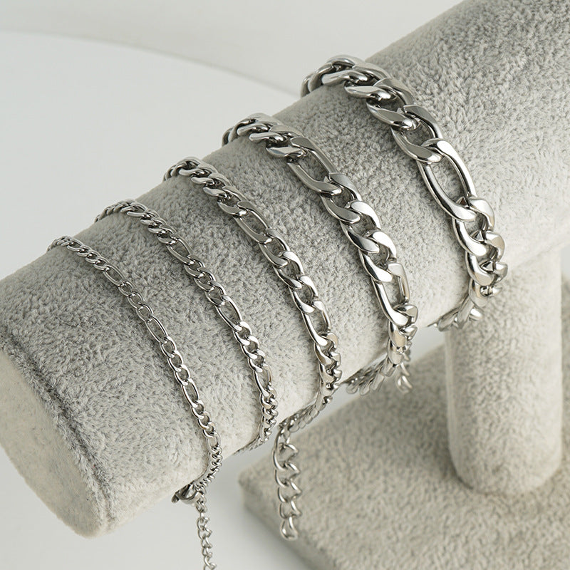 European and American new cross-border titanium steel 18K bracelet NK3:1 jewelry chain trend hip hop cool unisex bracelet