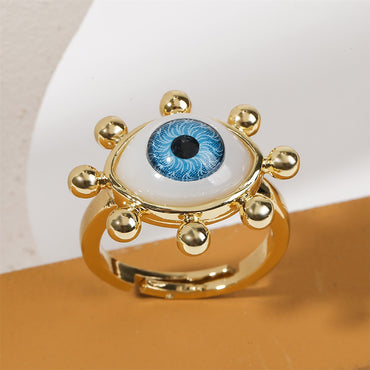 European And American Devil's Eye Open Ring Female Creative Copper Rings Wholesale