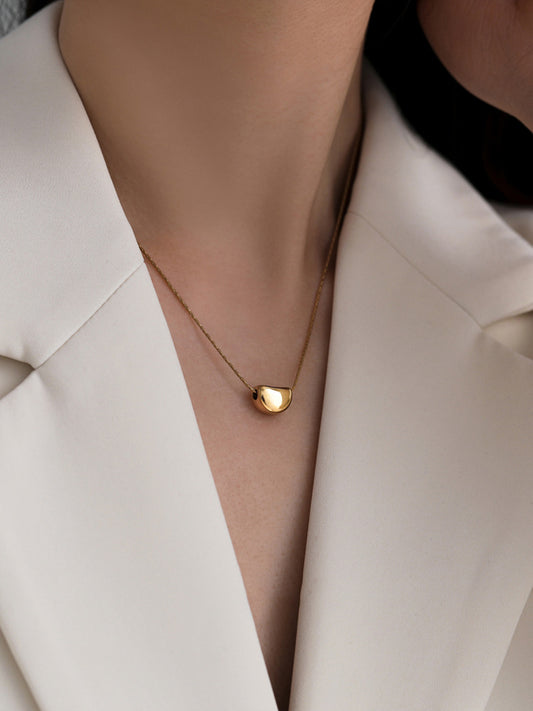 Sweet Heart Shape Titanium Steel Artificial Gemstones Zircon Pendant Necklace In Bulk