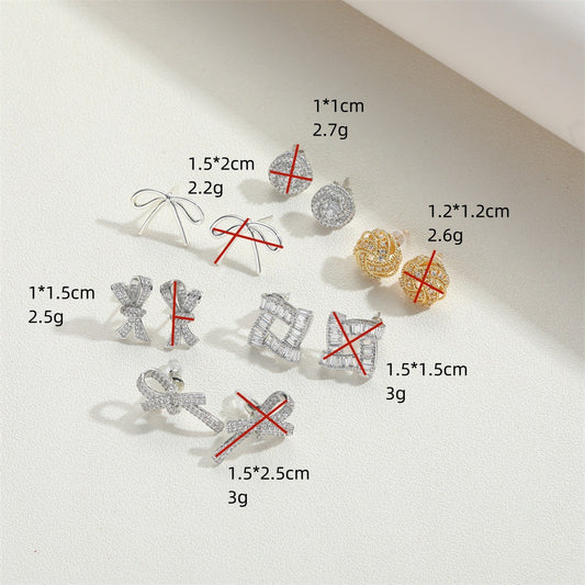 European and American new French retro ins style bow texture design earrings are niche fashion earrings and accessories