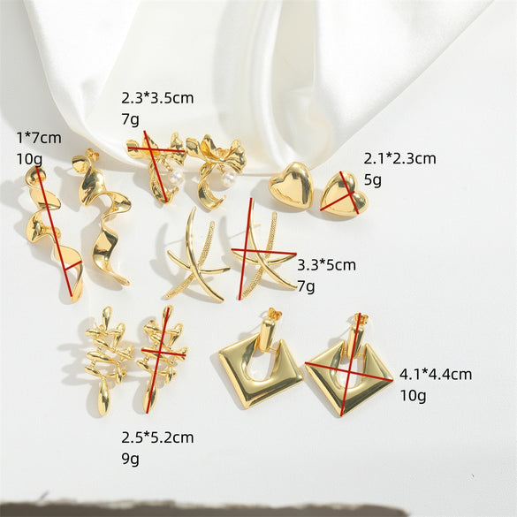 Cross-border hot-selling new trendy light luxury, love design earrings, literary retro personality, versatile earrings, jewelry women