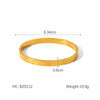 IG Style Round Stainless Steel Diamond Inlay Bangles