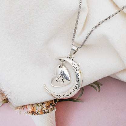 1 Piece Mama Simple Style Letter Moon Heart Shape Alloy Plating Mother's Day Women's Pendant Necklace