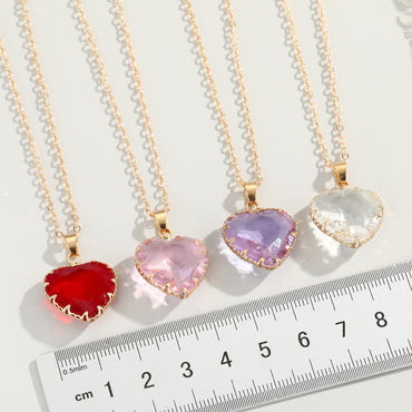 Fashion Round Artificial Crystal Pendant Necklace