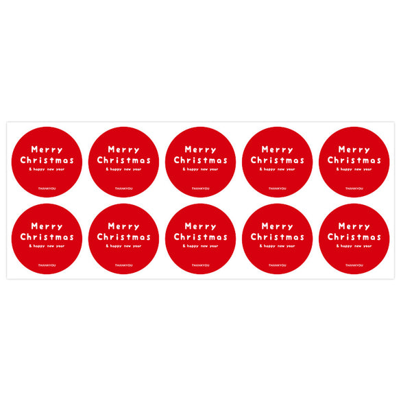 explosion Merry Christmas sticker English letter rectangular airplane box sealing sticker gift decorative sticker