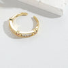 Cross-border new simple light luxury love zircon ring niche temperament Internet celebrity with the same opening adjustable ring