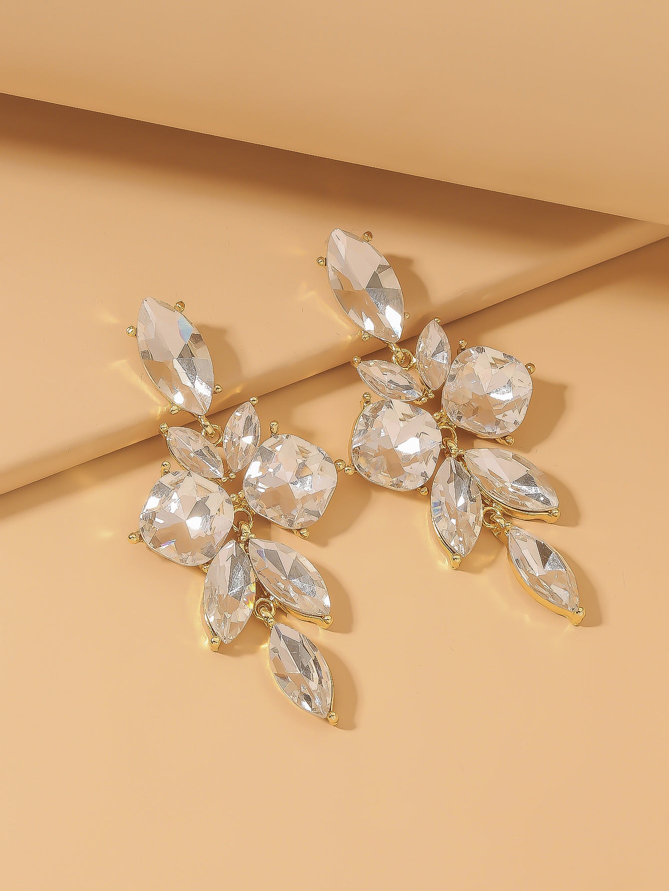 Fashion Water Droplets Artificial Gemstones Earrings