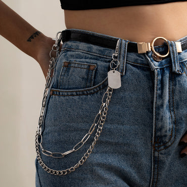 Hip Hop Fashion Double-layer Waist Chain