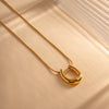 IG Style Asymmetrical Stainless Steel 18K Gold Plated Necklaces