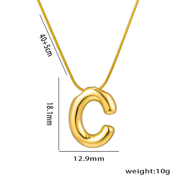 Moderate Luxury Letter Text Number Titanium Steel 18K Gold Plated Necklaces