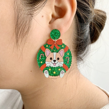 Fashion Animal Arylic Printing Women's Earrings 1 Pair