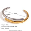 Minimalist Circle Stainless Steel 18K Gold Plated Bangles