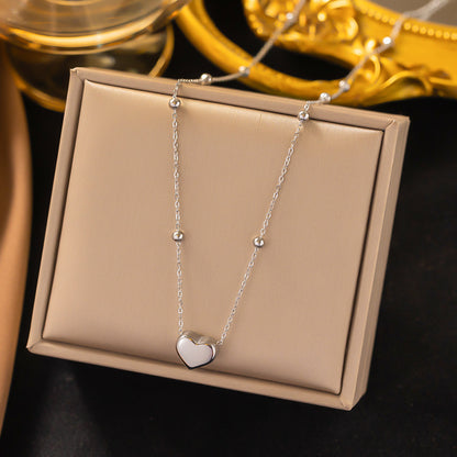 Wholesale Basic Classic Style Heart Shape Titanium Steel Plating Bracelets Anklet Necklace