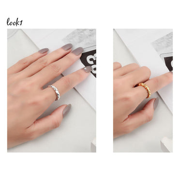 Wholesale Simple Style Geometric Copper Plating Open Rings