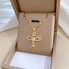 Minimalist Geometric Titanium Steel Diamond Inlay Necklaces