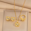 Minimalist Round Geometric Titanium Steel Electroplating Necklaces