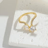 Cross-border new simple light luxury love zircon ring niche temperament Internet celebrity with the same opening adjustable ring