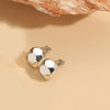 Cross-border hot-selling light luxury, high-end football-type design, textured earrings, niche and versatile, ins-style personalized earrings for women