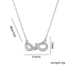 Number Letter Text Titanium Steel 18K Gold Plated Necklaces