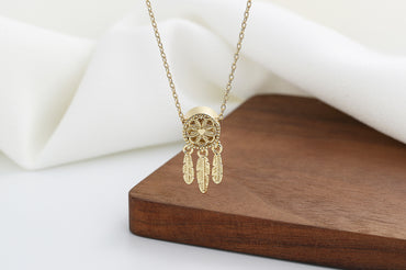 1 Piece Fashion Dreamcatcher Copper Pendant Necklace