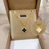 Minimalist Geometric Titanium Steel Diamond Inlay Necklaces