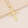 Fashion Cross Copper Zircon Inlay Pendants