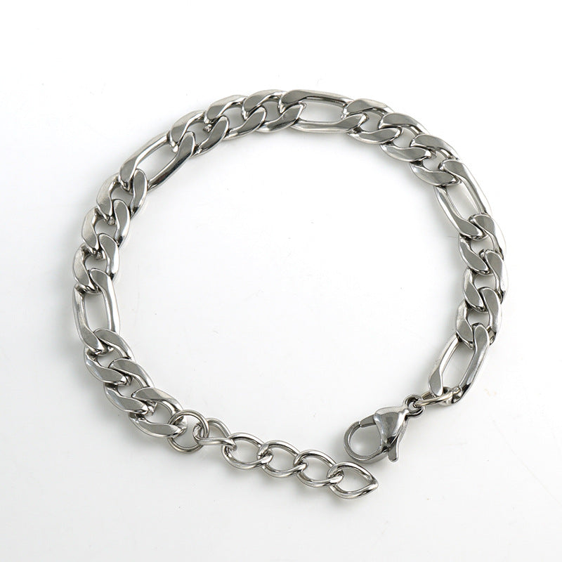 European and American new cross-border titanium steel 18K bracelet NK3:1 jewelry chain trend hip hop cool unisex bracelet