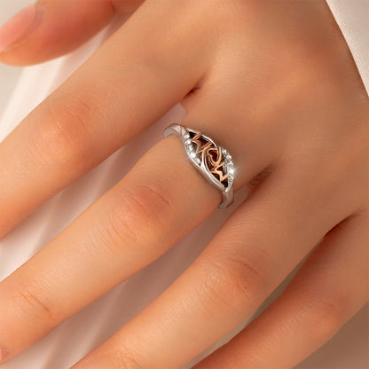 Women's Elegant Fashion Geometric Heart Butterfly Metal Rings Plating Artificial Rhinestones