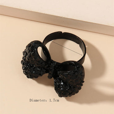 Retro Classic Opening Adjustable Ring Simple Creative Cute Cartoon Bow Ring