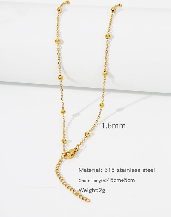 Natural Celestial Stainless Steel Electroplating Necklaces