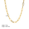 IG Style Chain Geometric Stainless Steel PVD Cloating Necklaces