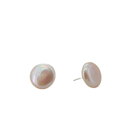 Amazon New Single Pearl Stud Earrings Female Copper Plated 14k Real Gold Light Luxury Fashion Large Freshwater Pearl Earrings