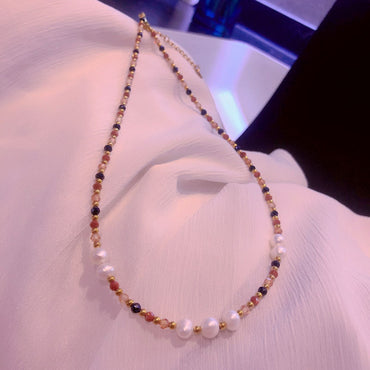 New Natural Pallisandro Classico Necklace Niche Temperament Elegant Mother Shell Pearl Necklace For Women Caramel Color Collar Affordable Luxury Style