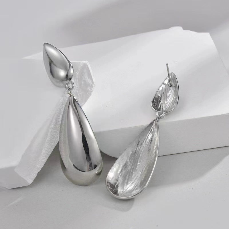 1 Pair Casual Lady Streetwear Water Droplets Plating Stainless Steel Drop Earrings