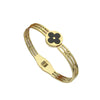 Moderate Luxury Letter Titanium Steel 18K Gold Plated Bangles