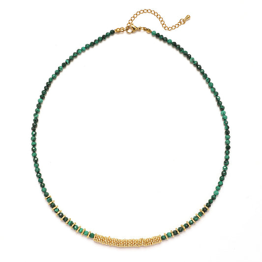 Simple Style Color Block Beaded Copper Beaded Women's Necklace