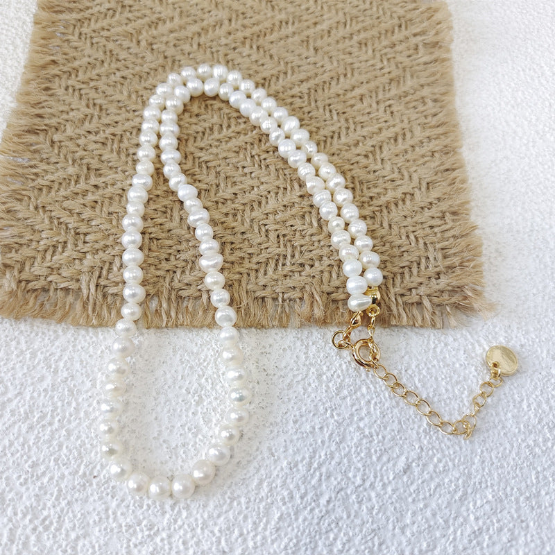 1 Piece Fashion Solid Color Freshwater Pearl Beaded Necklace
