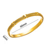 IG Style Ellipse Titanium Steel 18K Gold Plated Bangles
