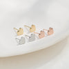 1 Set Basic Heart Shape Plating Copper Ear Studs