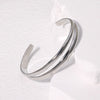 Minimalist Stripe Stainless Steel Electroplating Bangles