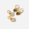 IG Style Heart Circle Geometric Stainless Steel 18K Gold Plated Earrings