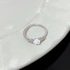 ins style silver zircon ring women's light luxury niche high-end sense open ring ring versatile temperament jewelry wholesale