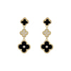 Korean Cosmos Geometric Titanium Steel Electroplating Earrings