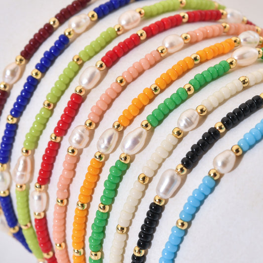 Vintage Style Color Block Seed Bead Women's Bracelets