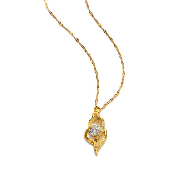 Minimalist Geometric Titanium Steel 18K Gold Plated Necklaces